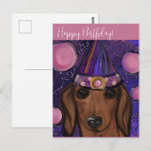 Rode Dachshund Briefkaart (Voorkant / Achterkant)