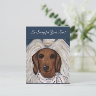 Rode Dachshund Briefkaart