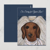 Rode Dachshund Briefkaart (Voorkant / Achterkant)