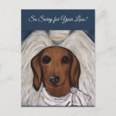 Rode Dachshund Briefkaart (Voorkant)