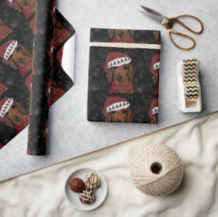 Rode Dachshund Cadeaupapier