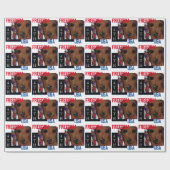 Rode Dachshund      Cadeaupapier (Vlak)