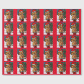 Rode Dachshund Cadeaupapier (Vlak)