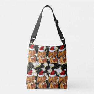 Rode Dachshund Crossbody Tas