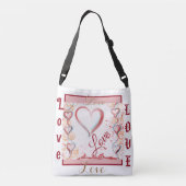 Rode Dachshund   Crossbody Tas (Achterkant)