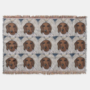 Rode Dachshund Deken