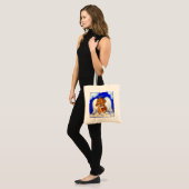 Rode Dachshund Engel Tote Bag (Voorkant (model))