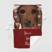 Rode Dachshund Golfhanddoek (Insitu)