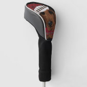 Rode Dachshund Golfheadcover (Schuin)