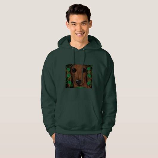Rode Dachshund    Hoodie (Voorkant volledig)