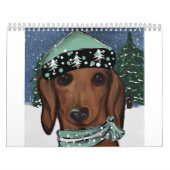 Rode Dachshund  Kalender (Hoes)
