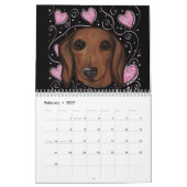 Rode Dachshund  Kalender (Feb 2027)