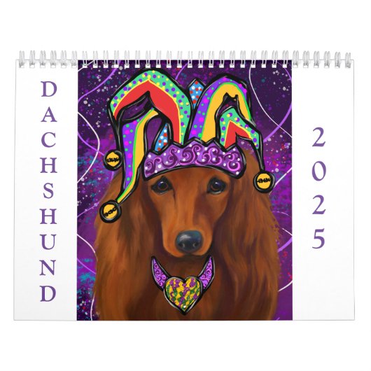 Rode Dachshund   Kalender (Hoes)