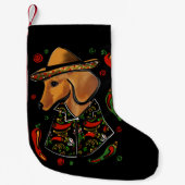 Rode Dachshund   Kleine Kerstsok (Voorkant)