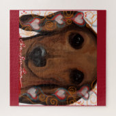 Rode Dachshund Legpuzzel (Horizontaal)