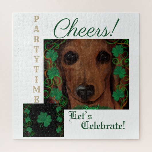 Rode Dachshund Legpuzzel (Verticaal)