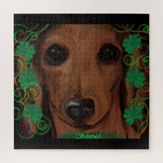 Rode Dachshund   Legpuzzel (Verticaal)