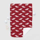 Rode Dachshund Moeder Golfer Gift Golfhanddoek (Insitu)