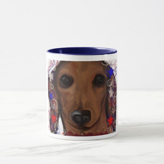 Rode Dachshund      Mok (Midden)