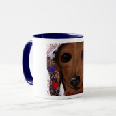 Rode Dachshund      Mok (Voorkant links)