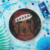 Rode Dachshund  Papieren Bordje (Feest)