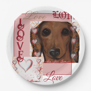 Rode Dachshund Papieren Bordje