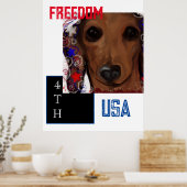 Rode Dachshund      Poster (Keuken)
