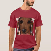 Rode Dachshund   T-shirt (Voorkant)
