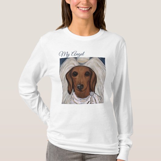 Rode Dachshund T-shirt (Voorkant)