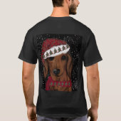Rode Dachshund T-shirt (Achterkant)