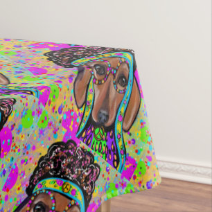 RODE DACHSHUND TAFELKLEED