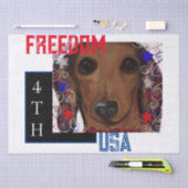 Rode Dachshund Tissuepapier (Craft)