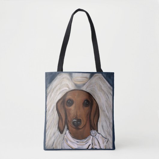 Rode Dachshund Tote Bag (Voorkant)