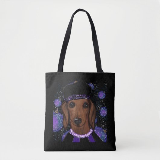 Rode Dachshund Tote Bag (Voorkant)