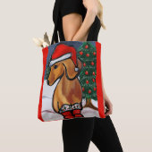 Rode Dachshund Tote Bag (Dichtbij)