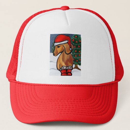 Rode Dachshund Trucker Pet (Voorkant)