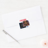 Rode Dachshund      Vierkante Sticker (Envelop)