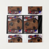 Rode Dachshund Wandkleed (Voorkant (horizontaal))