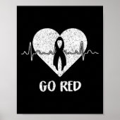 Rode Dag Hart Ribbon Kostuum Hart Ziekte Maand Poster (Voorkant)