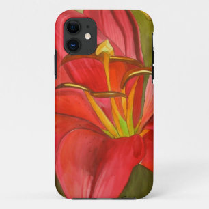 Rode dag lichtere waterverf bloem kunst Case-Mate iPhone case