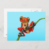 Rode dag van de diepzeekuikkikker van de suikerrie briefkaart (Voorkant / Achterkant)