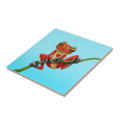 Rode dag van de diepzeekuikkikker van de suikerrie tegeltje (Zijkant)