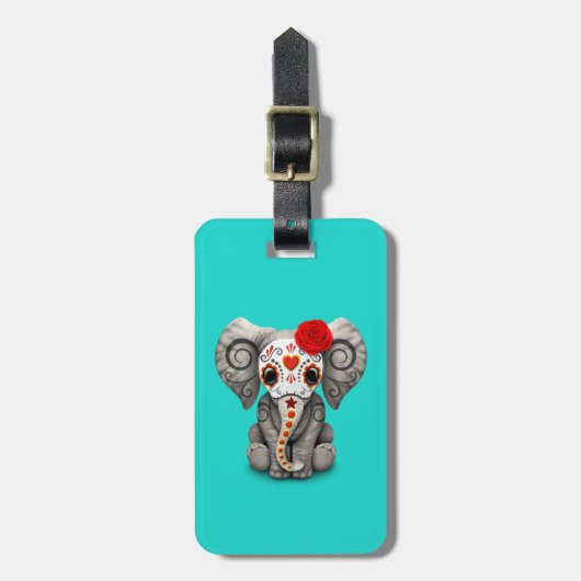 Rode Dag van de dode olifant Bagagelabel (Voorkant verticaal)