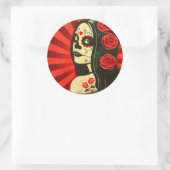 Rode Dag van het dode meisje Ronde Sticker (Tas)