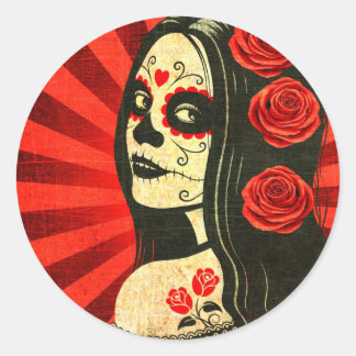  Rode Dag van het dode meisje Ronde Sticker