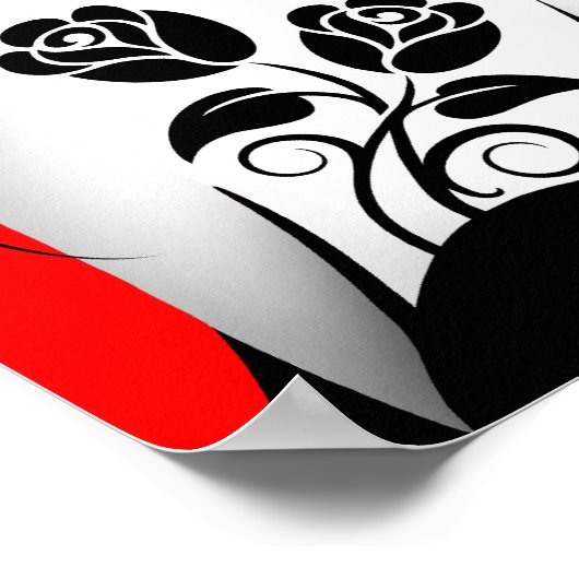 Rode dag van het meisje met de dode suikerschedel poster (Hoek)