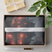 Rode dageraad boven Amsterdamse grachten Tissuepapier (Geschenk)