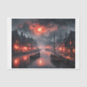 Rode dageraad over de Amsterdamse grachten Tissuepapier (Voorkant)