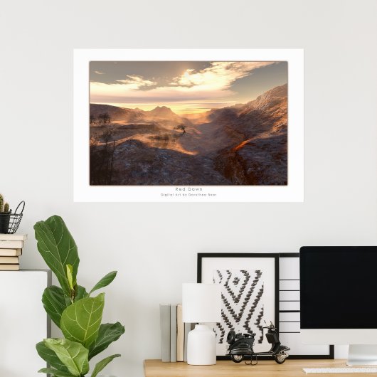 Rode dageraad poster (Thuiskantoor)