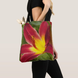 Rode Daglelies Bloem Floral Tote Bag